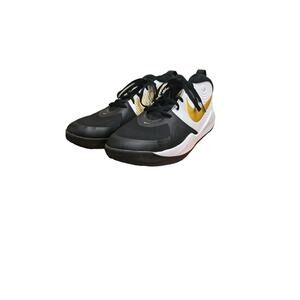 Nike Boys Team Hustle AQ4224-004 Black White Basketball Shoes Sneakers Sz 7Y